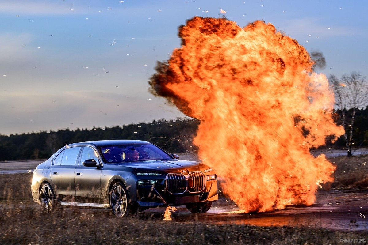 ▲ BMW  특수 방탄 차량 테스트
